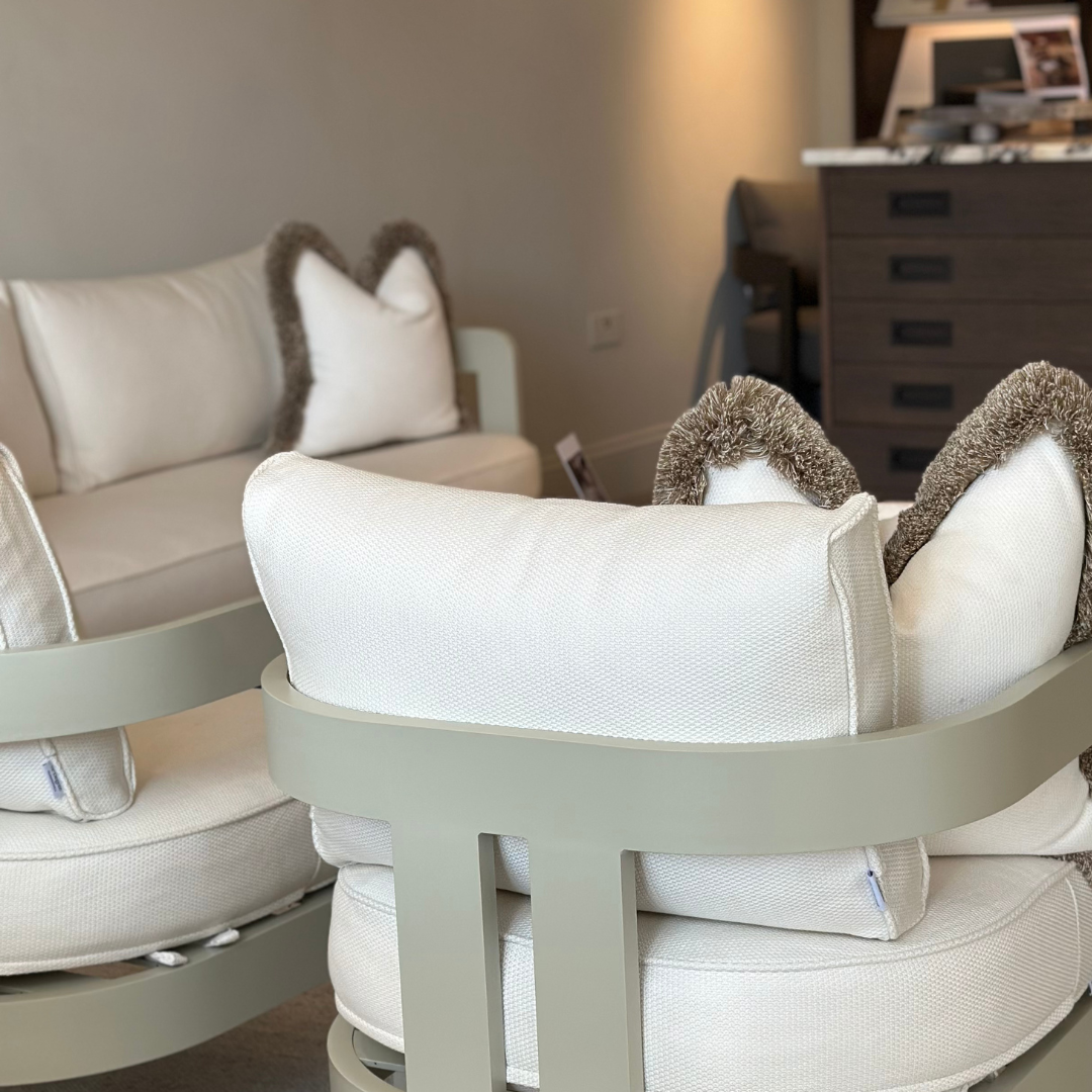 N3 Taupe Lounge Chair Cirrus Textured Weave