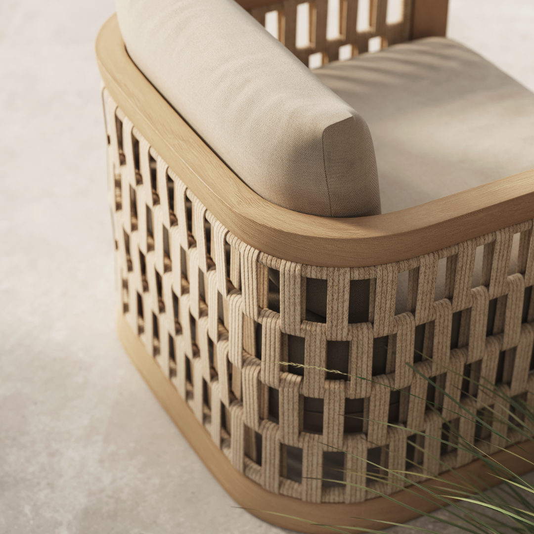 N2 Lounge Chair Light Teak