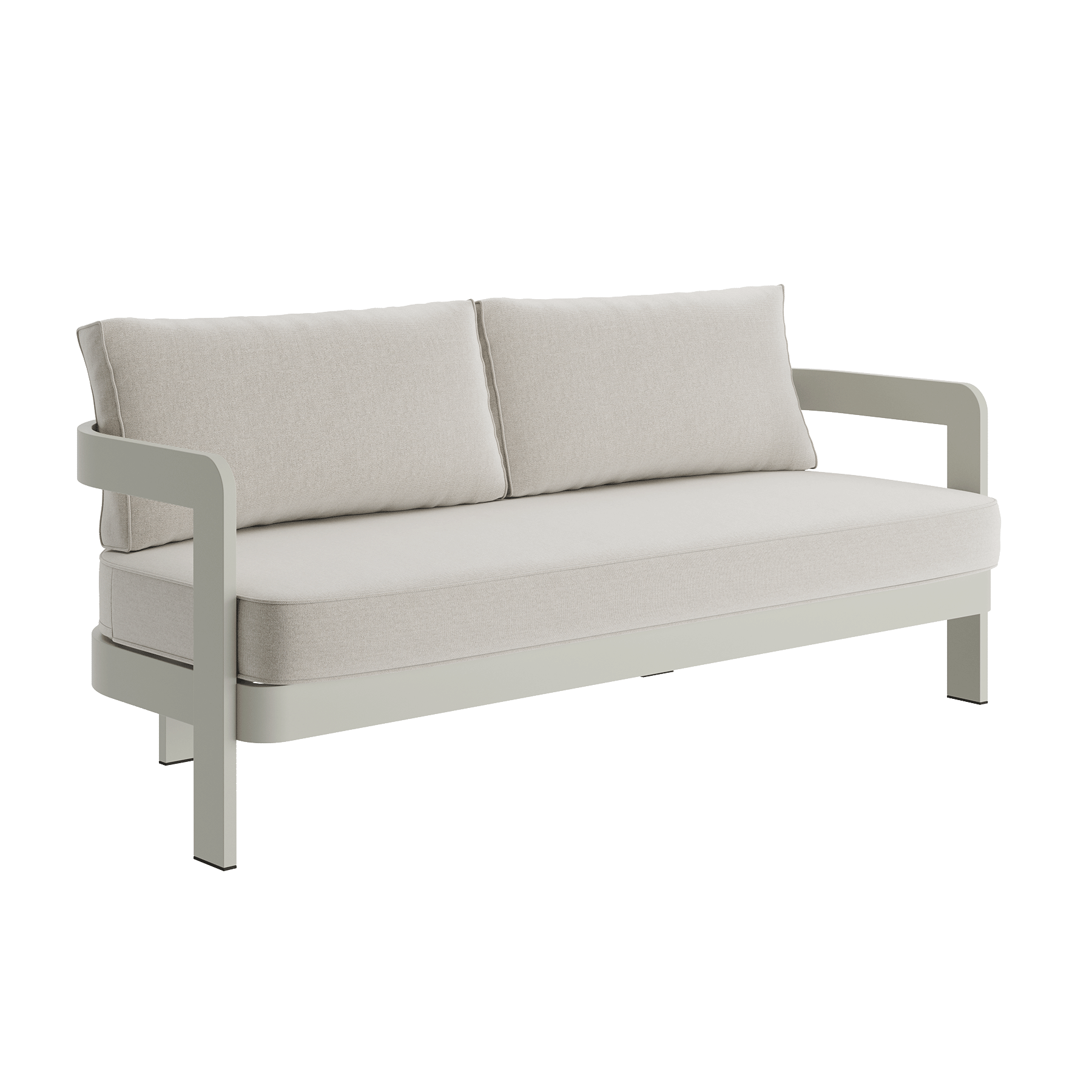 N3 Taupe Three Seater Sofa Bone Canvas