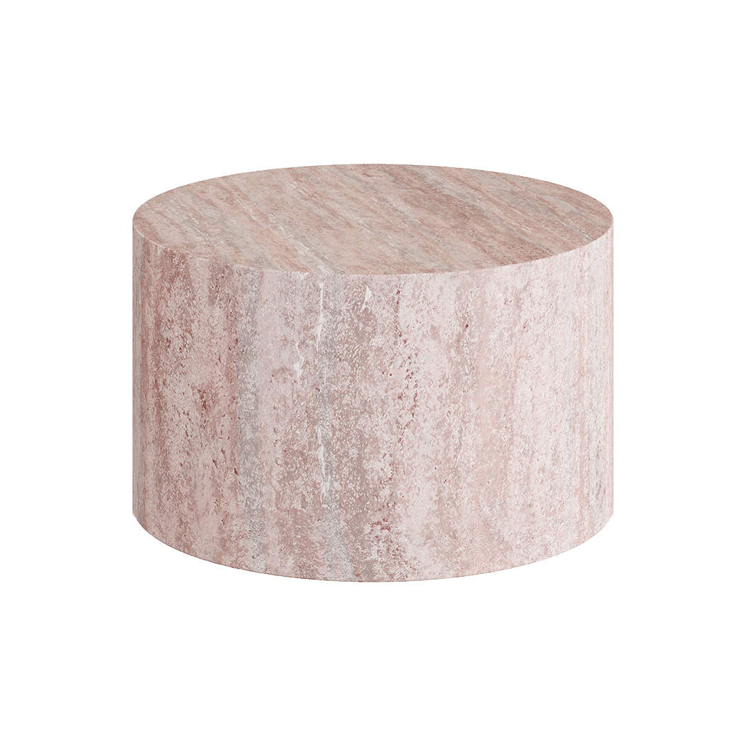 Porto Travertine Coffee Table, Red