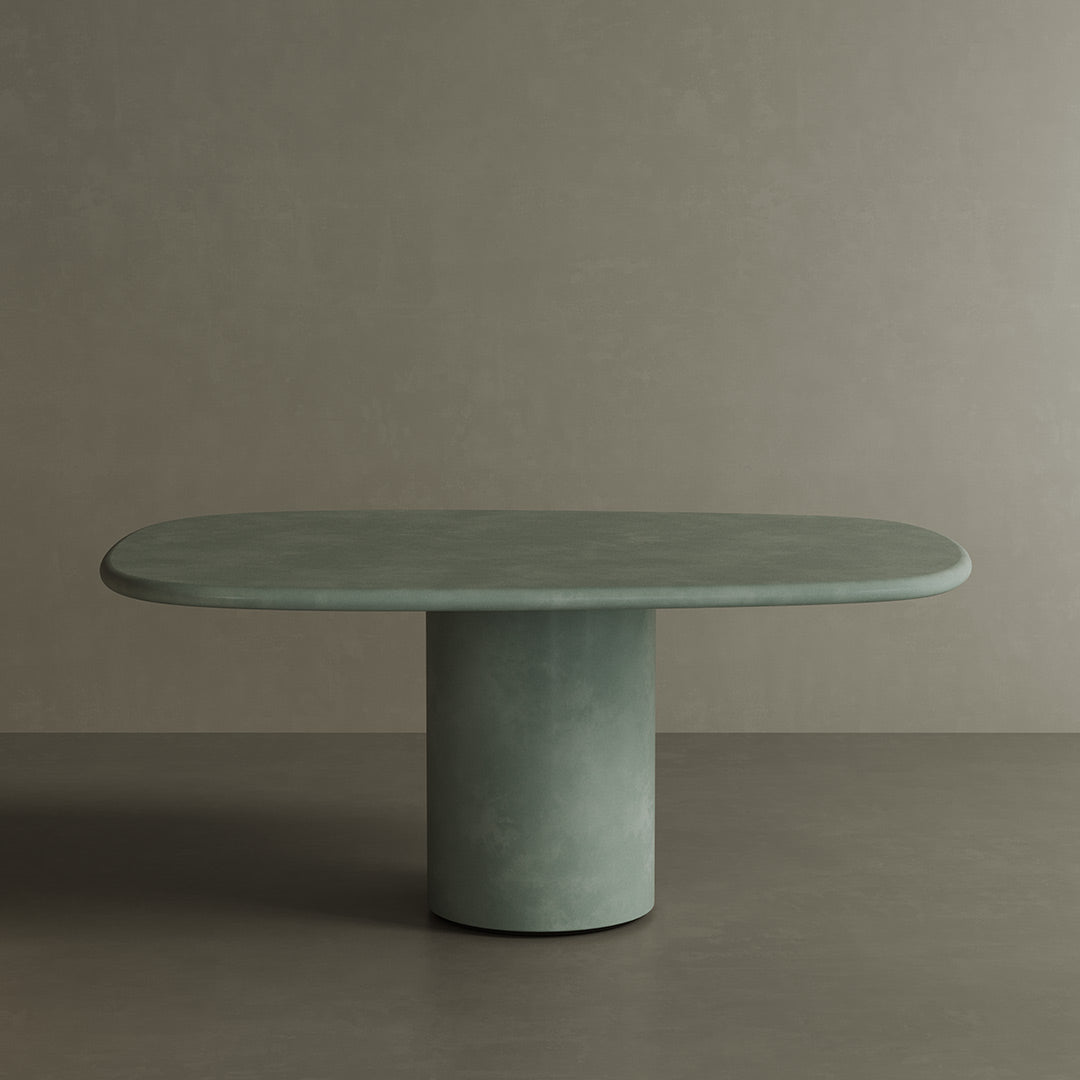 Solla Microskin Dining Table, Moss