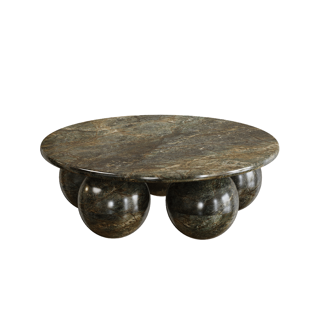 Sellano Marble Coffee Table, Forest Green
